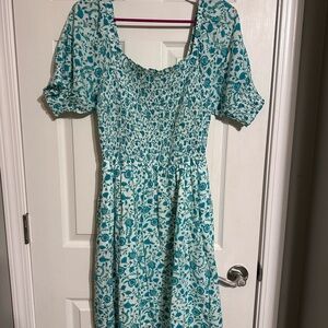 Floral Blue/Green Dress